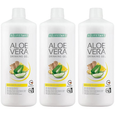 Aloes żel do picia imbir miód cytryna LR Lifetakt Immune Plus 1000ml trójpak Aloe Vera