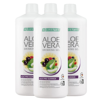Aloes żel do picia acai PRO SUMMER 1000ml trójpak LR Lifetakt Aloe Vera