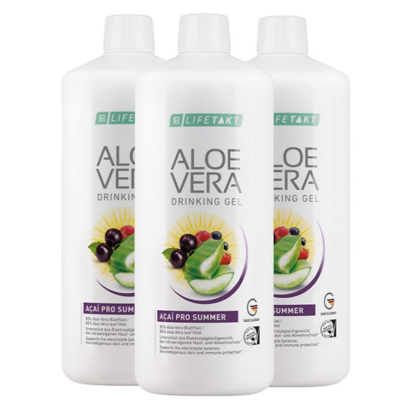 Aloes żel do picia acai PRO SUMMER 1000ml trójpak LR Lifetakt Aloe Vera