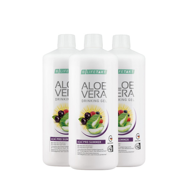 LR Aloe Vera Drinking Gel Acai Pro Summer Trójpak (3x1l)