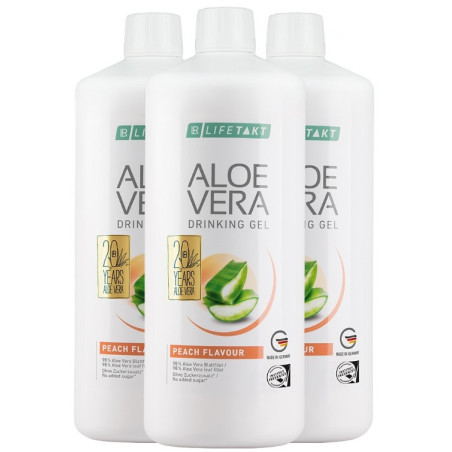 Aloes żel do picia brzoskwinia 1000ml trójpak LR Lifetakt Aloe Vera Peach Flavour